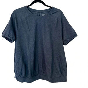 Lane Bryant Women’s Short Sleeve Dark Gray Active Banded Shirt Size 14/16 NWT